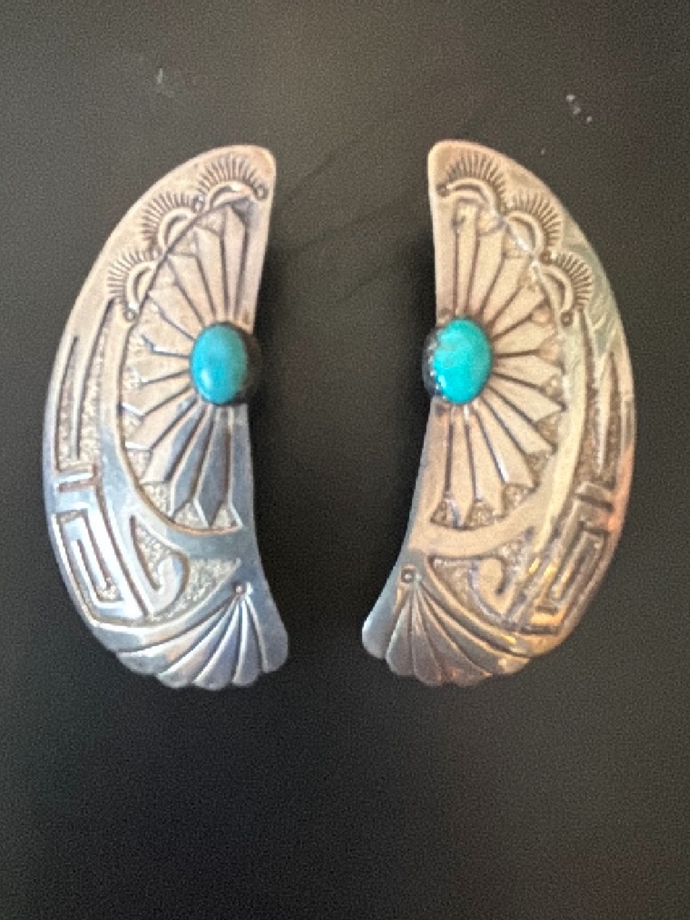 Southwestern style with turquoise cabochons